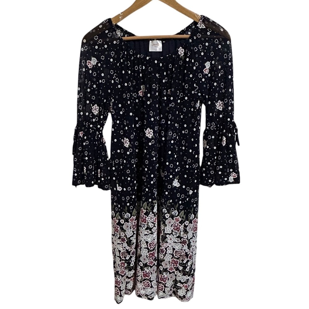Siren Lily Petites Dress Floral Bell Sleeve Romantic Whimsigoth Fairy Grunge PS - Picture 2 of 10